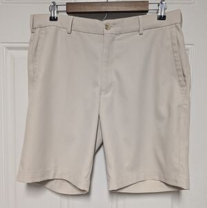 Peter Millar Salem Performance Shorts Mens Beige Golf Crown Quick Dry Outdoor